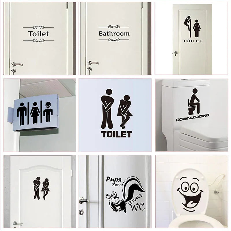 Sign for the entrance to the bathroom/toilet